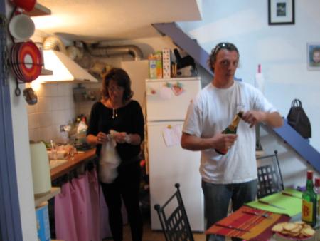 champagne pour les 1 ans de Mah�